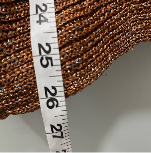 Free People Logan Metallic Bronze Sweater Sz S NWT MSRP $128 - Picture 6 of 8